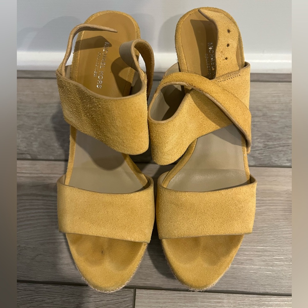 Michael Kors Collection | Yellow 5-inch Suede Wedge | US 7.5 EU 38